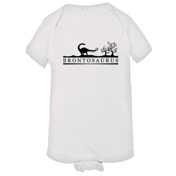 PleaseMeTees™ Baby Brontosaurus Educational Dinosaur Jurassic HQ Jumpsuit