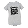 thumbnail image 1 of PleaseMeTees™ Baby Cheese and Bacon Grease I Love Pizza HQ Jumpsuit, 1 of 1