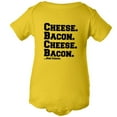 thumbnail image 1 of PleaseMeTees™ Baby Cheese and Bacon Grease I Love Pizza HQ Jumpsuit, 1 of 1