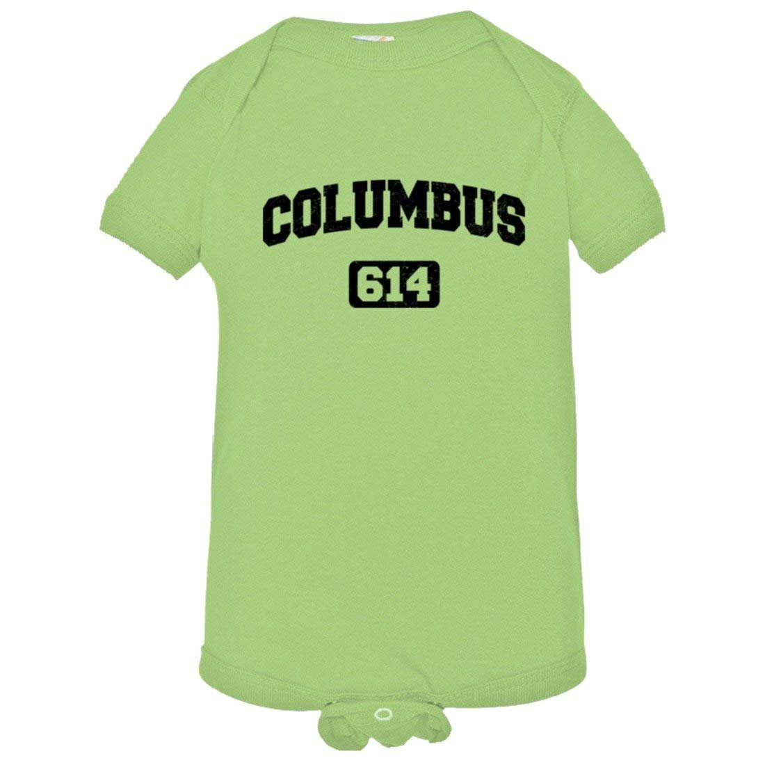 PleaseMeTees™ Baby Columbus 614 CBUS Area Code Distressed HQ Jumpsuit ...