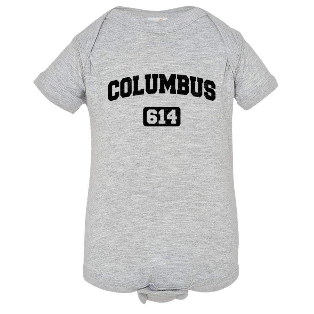PleaseMeTees™ Baby Columbus 614 CBUS Area Code Distressed HQ Jumpsuit ...