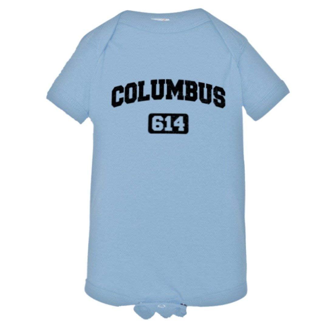 PleaseMeTees™ Baby Columbus 614 CBUS Area Code Distressed HQ Jumpsuit ...