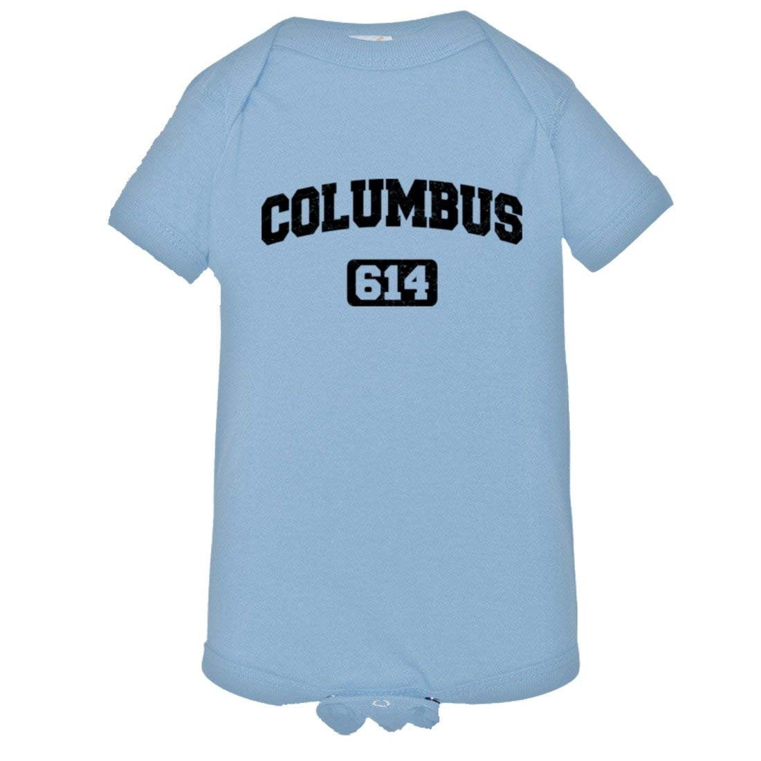 PleaseMeTees™ Baby Columbus 614 CBUS Area Code Distressed HQ Jumpsuit ...