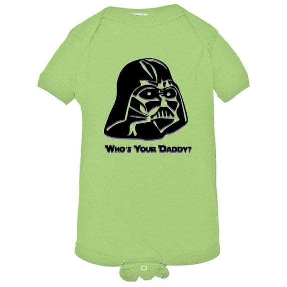 PleaseMeTees™ Baby Cool Darth Vader Whos Your Daddy Embossed HQ Jumpsuit
