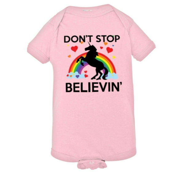 PleaseMeTees™ Baby Dont Stop Believin In Unicorns Brony Pony HQ Jumpsuit