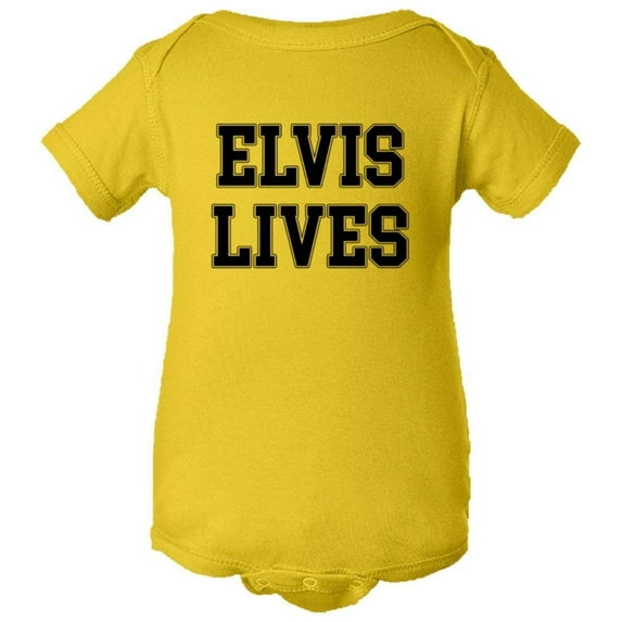 PleaseMeTees™ Baby Elvis Lives Presley Is Alive HQ Jumpsuit