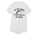 thumbnail image 1 of PleaseMeTees™ Baby Fitness Fit This Taco Into My Mouth Distressed Onsie, 1 of 1
