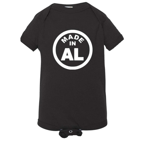 PleaseMeTees™ Baby From Born Made In Alabama AL Logo Label Tag HQ Jumper