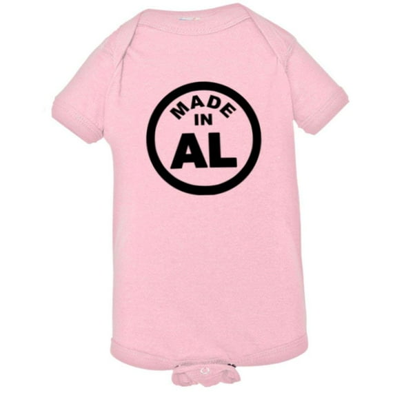 PleaseMeTees™ Baby From Born Made In Alabama AL Logo Label Tag HQ Jumper