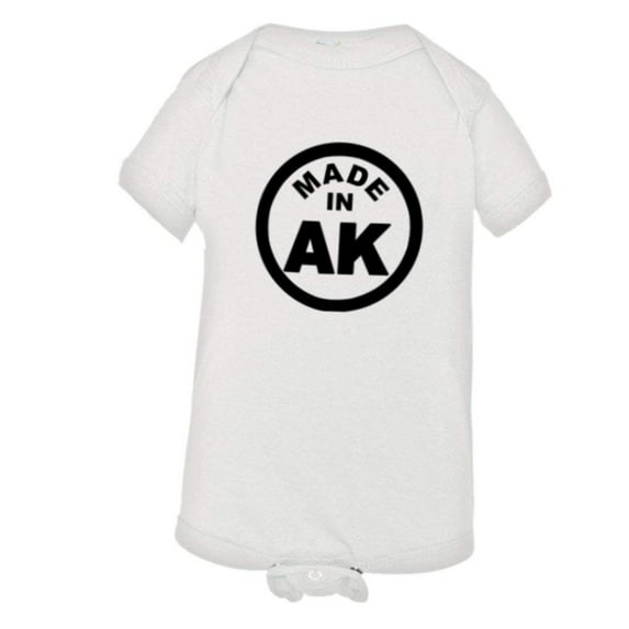PleaseMeTees™ Baby From Born Made In Alaska AK Logo Label Tag HQ Jumper