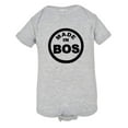 thumbnail image 1 of PleaseMeTees™ Baby From Born Made In Boston MA Strong Logo Label Jumpsuit, 1 of 1
