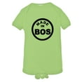 thumbnail image 1 of PleaseMeTees™ Baby From Born Made In Boston MA Strong Logo Label Onsie, 1 of 1