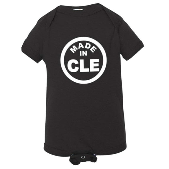 PleaseMeTees™ Baby From Born Made In Cleveland OH Logo Label HQ Jumpsuit