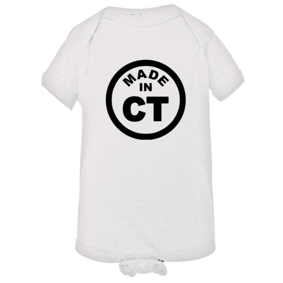PleaseMeTees™ Baby From Born Made In Connecticut CT Logo Label HQ Jumper
