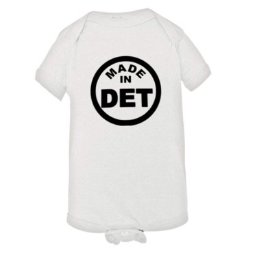 PleaseMeTees™ Baby From Born Made In Detroit MI Logo Label Tag HQ Jumper