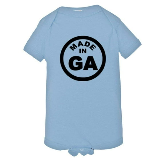 PleaseMeTees™ Baby From Born Made In Georgia GA Logo Label Tag Jumpsuit