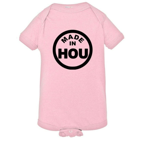 PleaseMeTees™ Baby From Born Made In Houston TX Logo Label HQ Jumpsuit