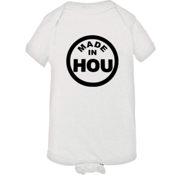 PleaseMeTees™ Baby From Born Made In Houston TX Logo Label HQ Jumpsuit