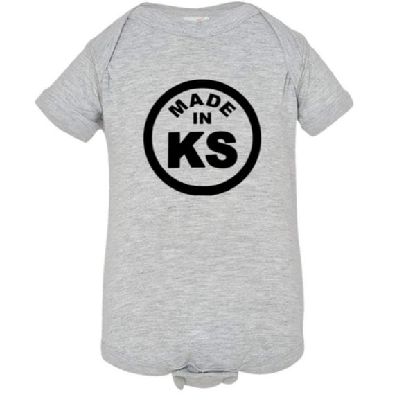 PleaseMeTees™ Baby From Born Made In Kansas KS Logo Label Tag HQ Jumper