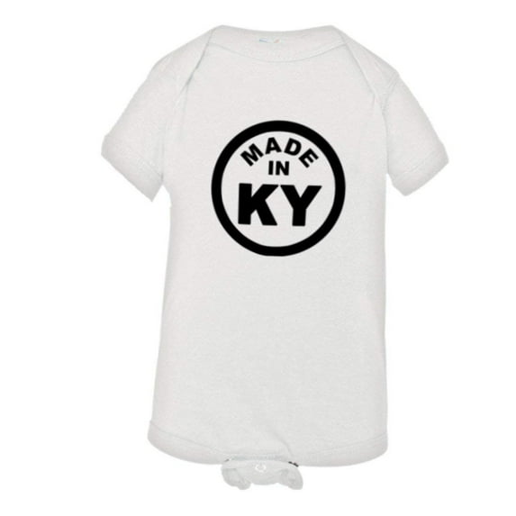 PleaseMeTees™ Baby From Born Made In Kentucky KY Logo Label HQ Jumpsuit