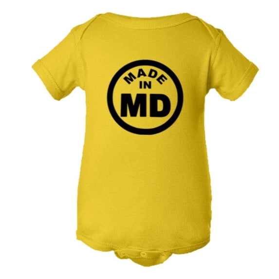 PleaseMeTees™ Baby From Born Made In Maryland MD Logo Label HQ Jumpsuit