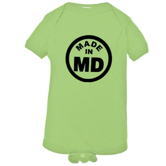 PleaseMeTees™ Baby From Born Made In Maryland MD Logo Label HQ Jumpsuit