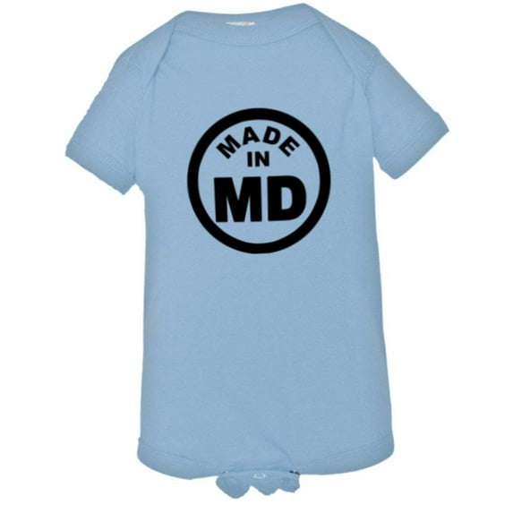 PleaseMeTees™ Baby From Born Made In Maryland MD Logo Label HQ Jumpsuit