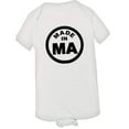 thumbnail image 1 of PleaseMeTees™ Baby From Born Made In Massachusetts MA Logo Label Jumpsuit, 1 of 1