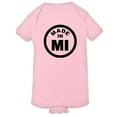 thumbnail image 1 of PleaseMeTees™ Baby From Born Made In Michigan MI Logo Label HQ Jumpsuit, 1 of 1