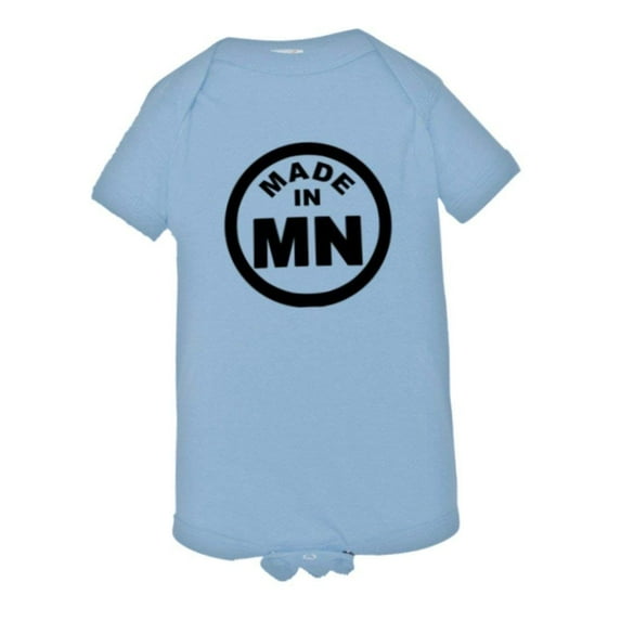 PleaseMeTees™ Baby From Born Made In Minnesota MN Logo Label HQ Jumpsuit