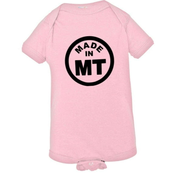 PleaseMeTees™ Baby From Born Made In Montana MT Logo Label HQ Jumpsuit