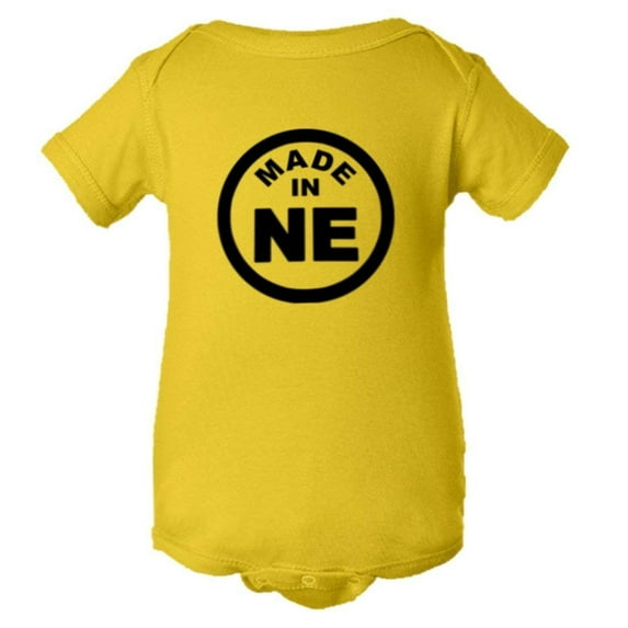 PleaseMeTees™ Baby From Born Made In Nebraska NE Logo Label HQ Jumpsuit