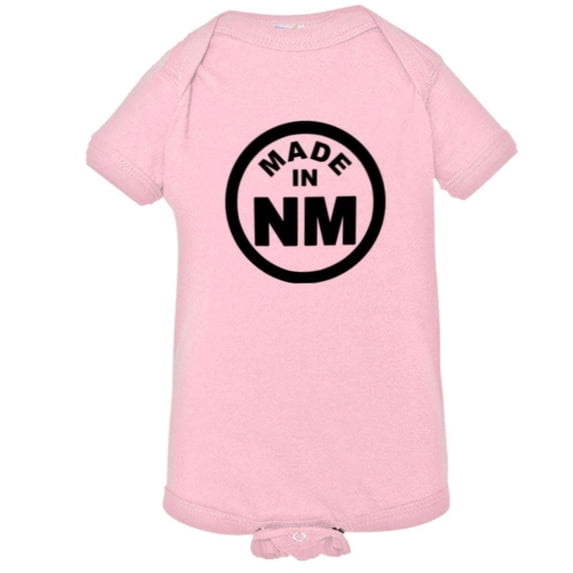 PleaseMeTees™ Baby From Born Made In New Mexico NM Logo Label HQ Jumpsuit