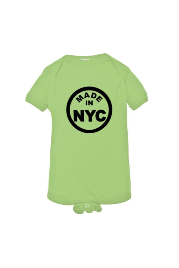 ™ Baby From Born Made In New York City NY Logo Label Onsie