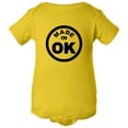 thumbnail image 1 of PleaseMeTees™ Baby From Born Made In Oklahoma OK State Logo Label Onsie, 1 of 1
