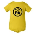 thumbnail image 1 of PleaseMeTees™ Baby From Born Made In Pennsylvania PA Logo Label Jumpsuit, 1 of 1