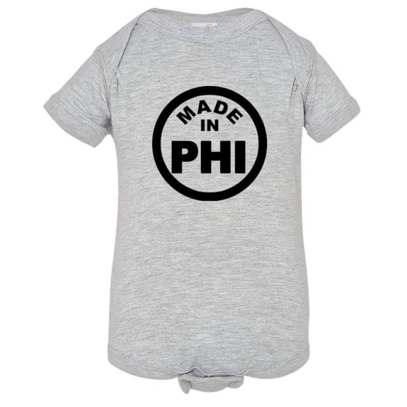 PleaseMeTees™ Baby From Born Made In Philadelphia PA Logo Label Jumpsuit