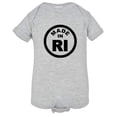 thumbnail image 1 of PleaseMeTees™ Baby From Born Made In Rhode Island RI Logo Label Jumpsuit, 1 of 1
