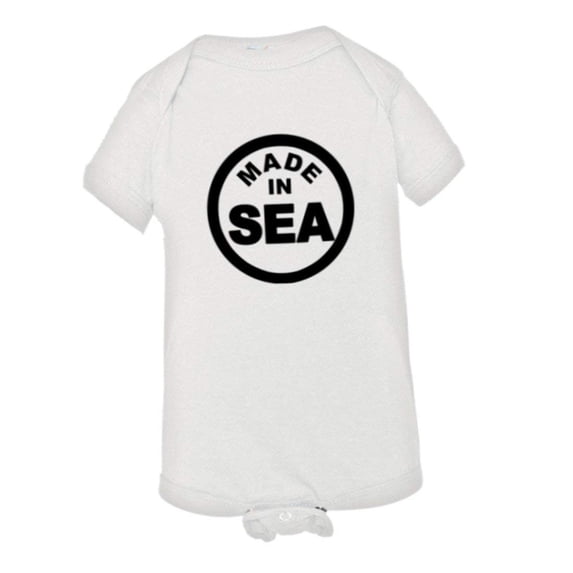 PleaseMeTees™ Baby From Born Made In Seattle WA State Logo Label Jumpsuit