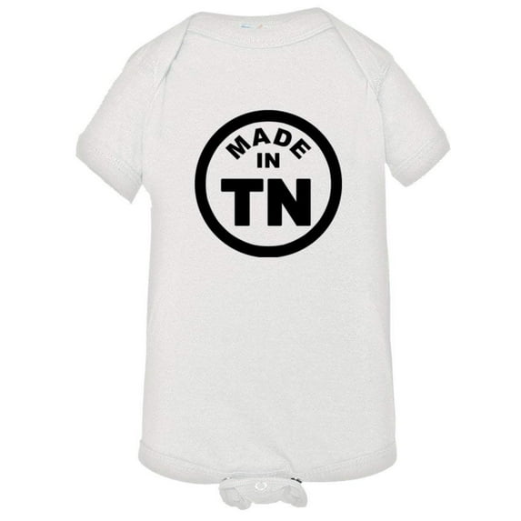 PleaseMeTees™ Baby From Born Made In Tennessee TN Logo Label HQ Jumpsuit