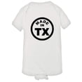 thumbnail image 1 of PleaseMeTees™ Baby From Born Made In Texas Longhorn TX Logo Label Jumpsuit, 1 of 1