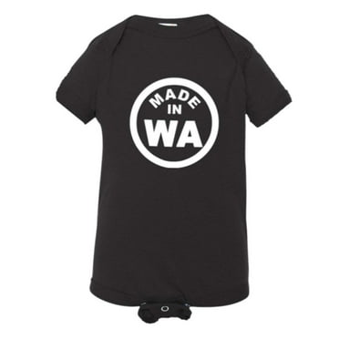 PleaseMeTees™ Baby From Born Made In Washington WA Logo Label HQ Jumper
