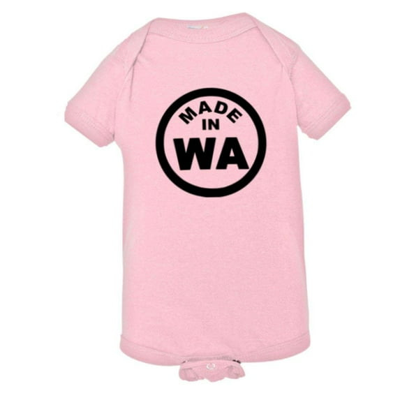 PleaseMeTees™ Baby From Born Made In Washington WA Logo Label HQ Jumpsuit