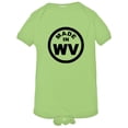 thumbnail image 1 of PleaseMeTees™ Baby From Born Made In West Virginia WV Logo Label Jumpsuit, 1 of 1