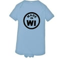 thumbnail image 1 of PleaseMeTees™ Baby From Born Made In Wisconsin WI Logo Label HQ Jumpsuit, 1 of 1