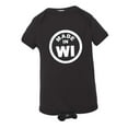 thumbnail image 1 of PleaseMeTees™ Baby From Born Made In Wisconsin WI Logo Label HQ Jumpsuit, 1 of 1