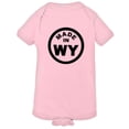 thumbnail image 1 of PleaseMeTees™ Baby From Born Made In Wyoming WY Logo Label HQ Jumpsuit, 1 of 1