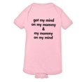 thumbnail image 1 of PleaseMeTees™ Baby Got My Mind On My Mommy I Love Dad Parents HQ Jumpsuit, 1 of 1
