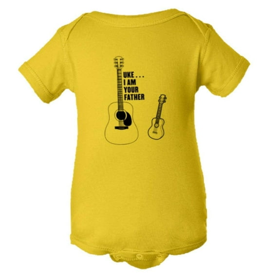 PleaseMeTees™ Baby Guitar Uke I Am Your Father Star Wars HQ Jumpsuit