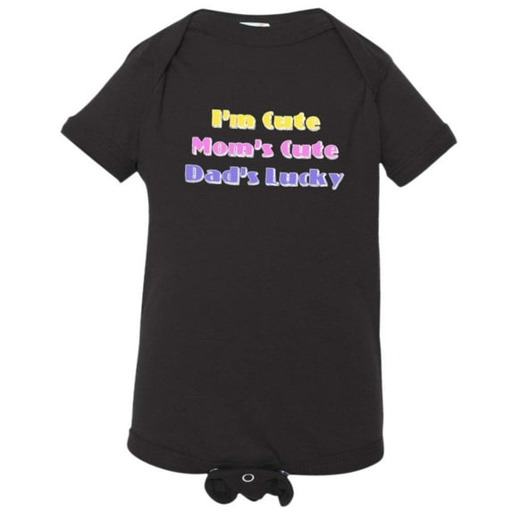 PleaseMeTees™ Baby Im Cute Mommys Cute Daddys Lucky Funny Gift HQ Jumper